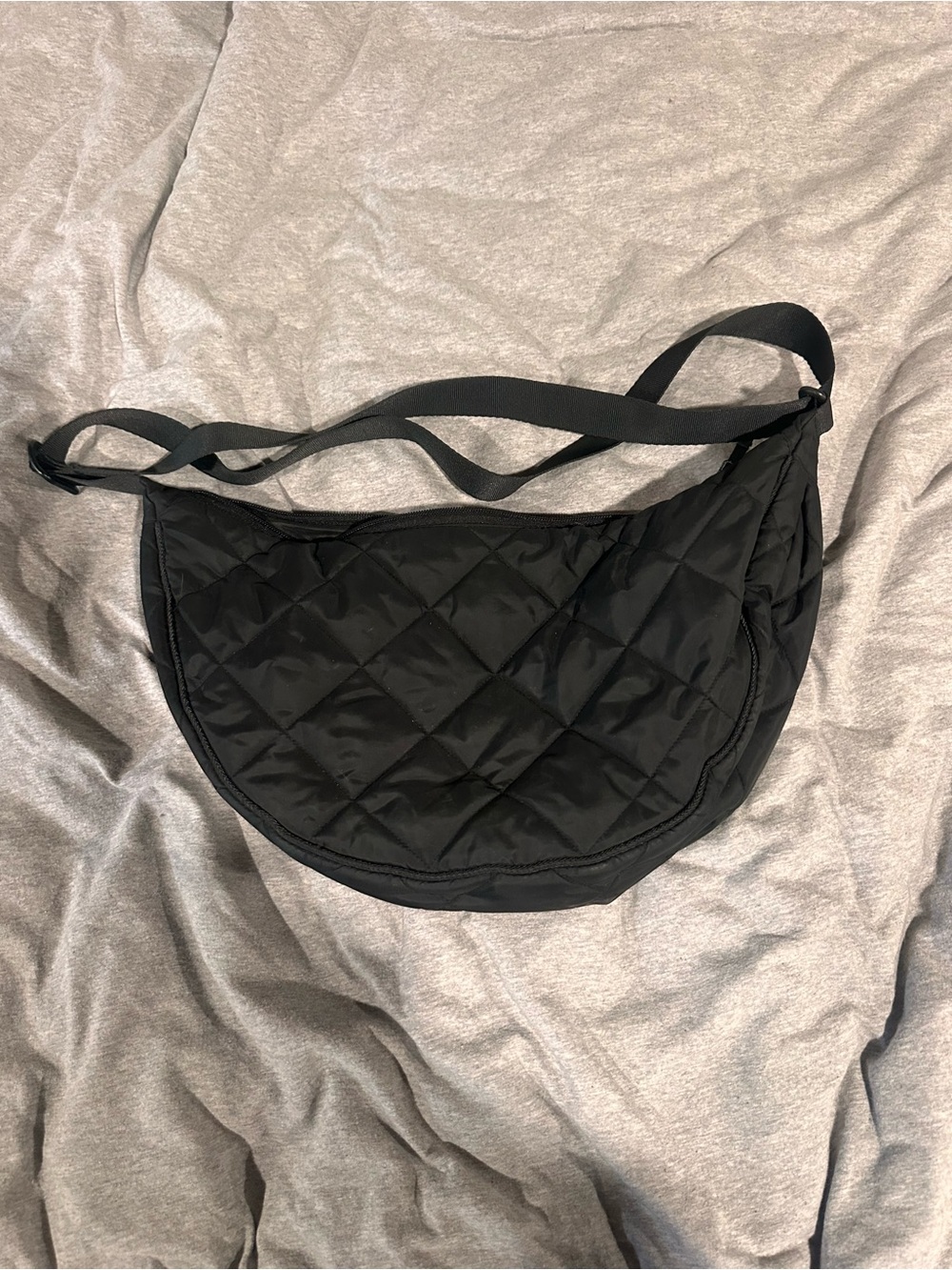 Quilted Black Crossbody Shoulder Bag